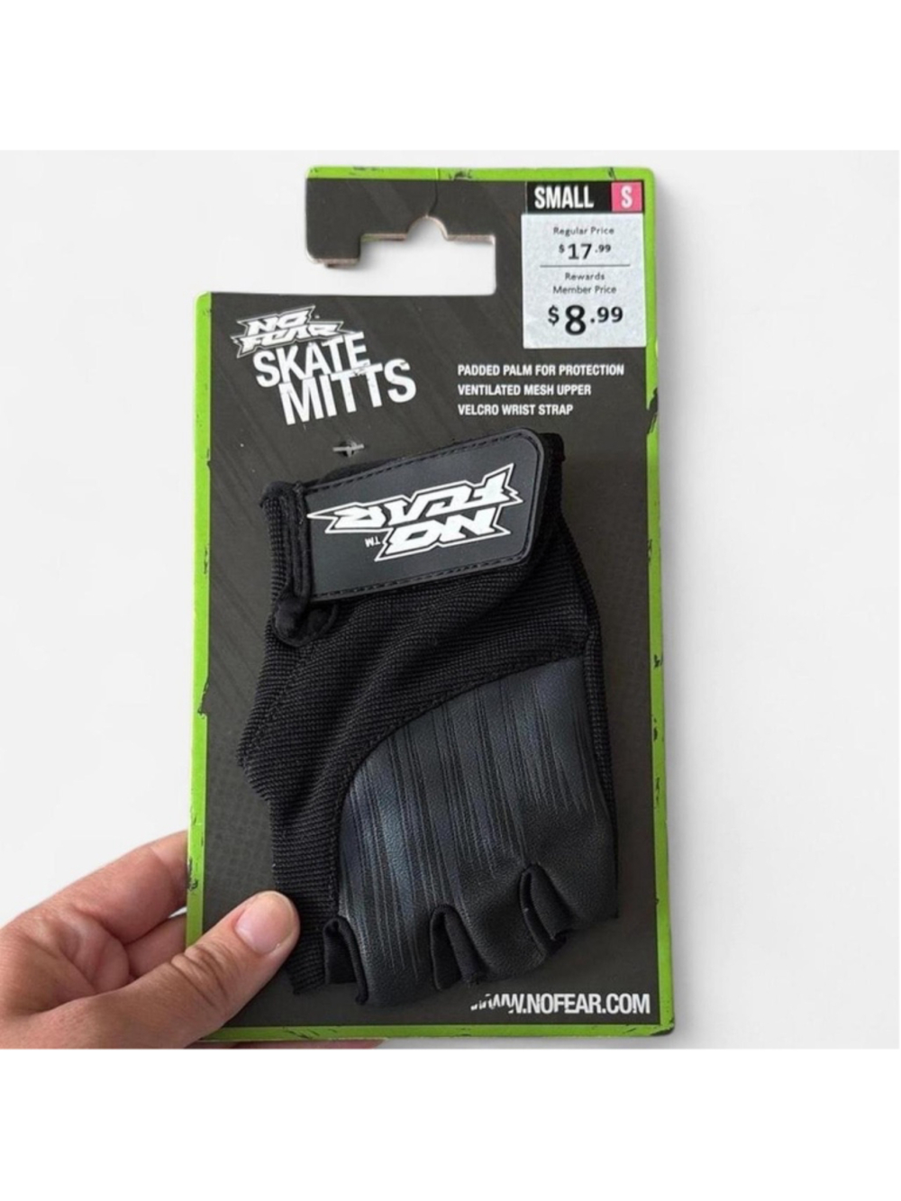 No Fear Black Skate Mitts